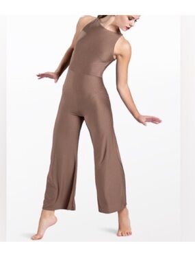BALERA PERFORMANCE METALLIC Nylon Spandex JUMPSUIT Dance Costume